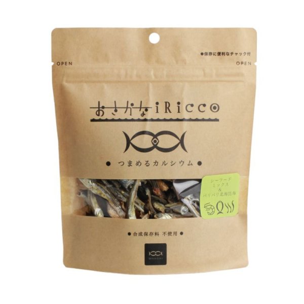 画像1: おさかなIRICCO シーフードミックス＆パリパリ昆布 85ｇ (1)