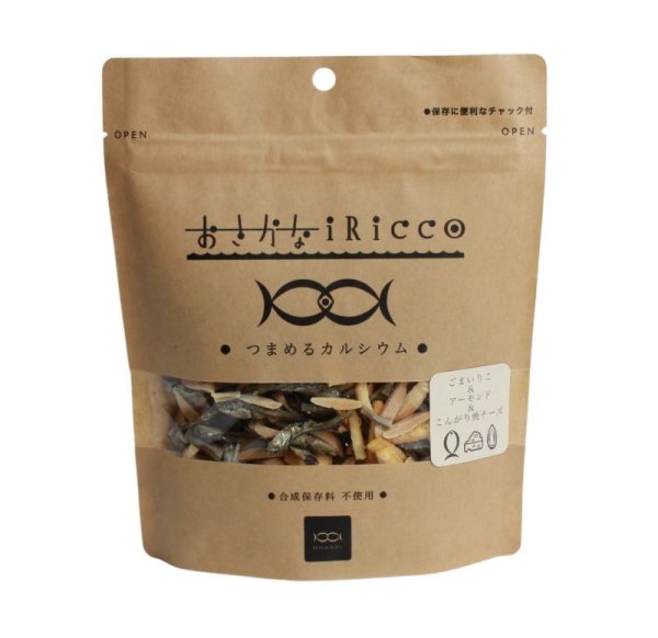 画像1: おさかなIRICCO ごまいりこ＆アーモンド＆焼きチーズ 85ｇ (1)
