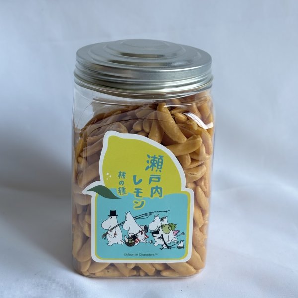 画像1: ムーミンポット柿の種瀬戸内レモン味180g (1)